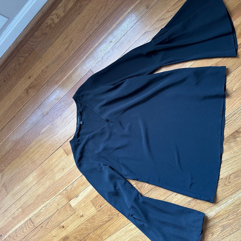Black boho blouse